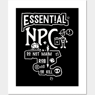 Essential NPC | Non-Playable Character in Dungeons and Dragons Posters and Art